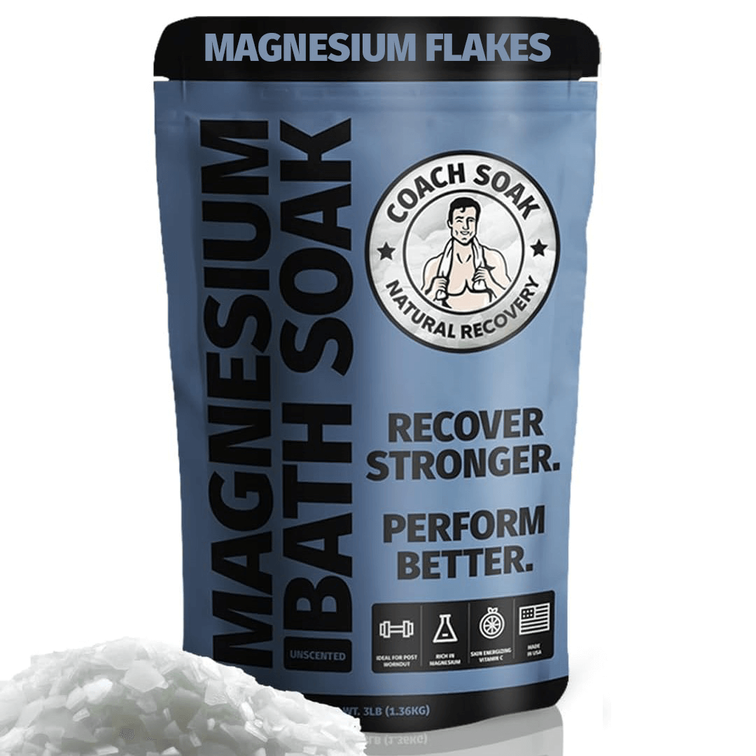 Soothe sore muscles with Coach Soak Magnesium Bath Soak. A clean blend of magnesium, Dead Sea salt, and oils for natural recovery.