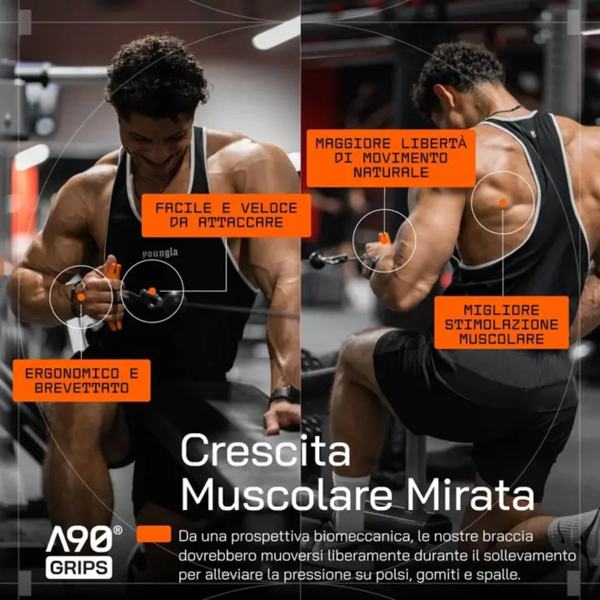 A90 Gym Grips | Ergonomic Handles for Pull-Ups, Rows & Deadlifts