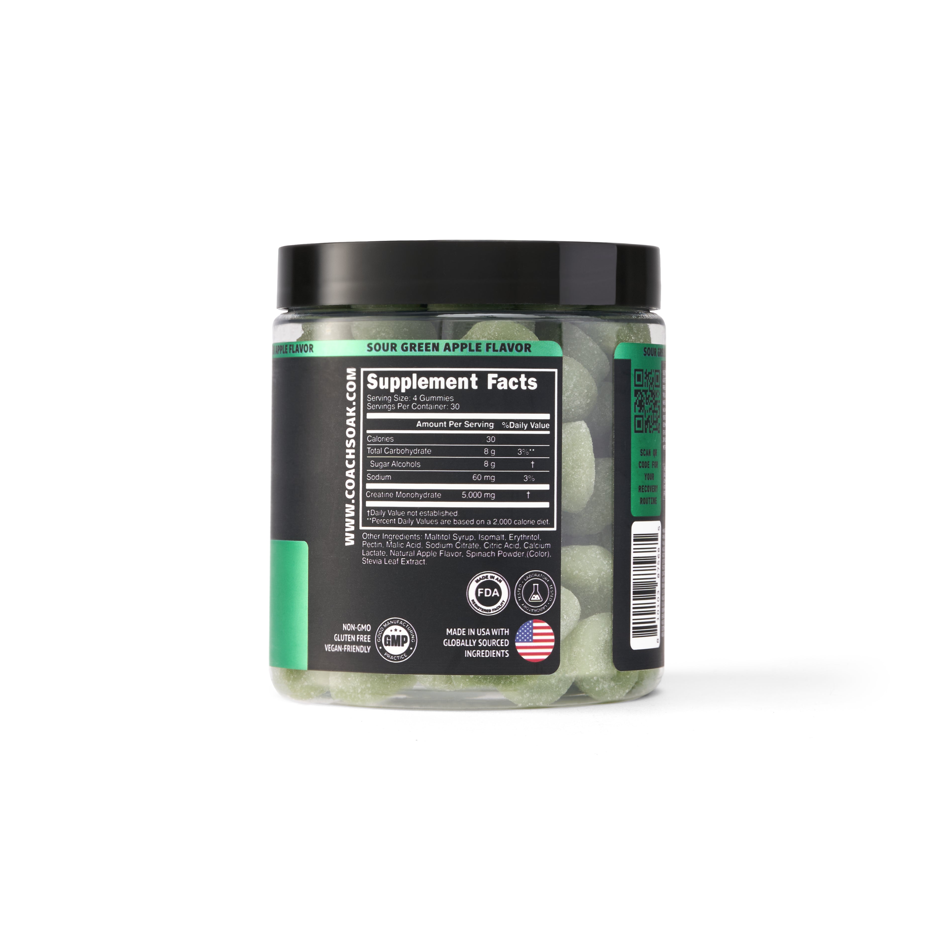 Creatine Monohydrate Gummies : Sour Apple Flavor