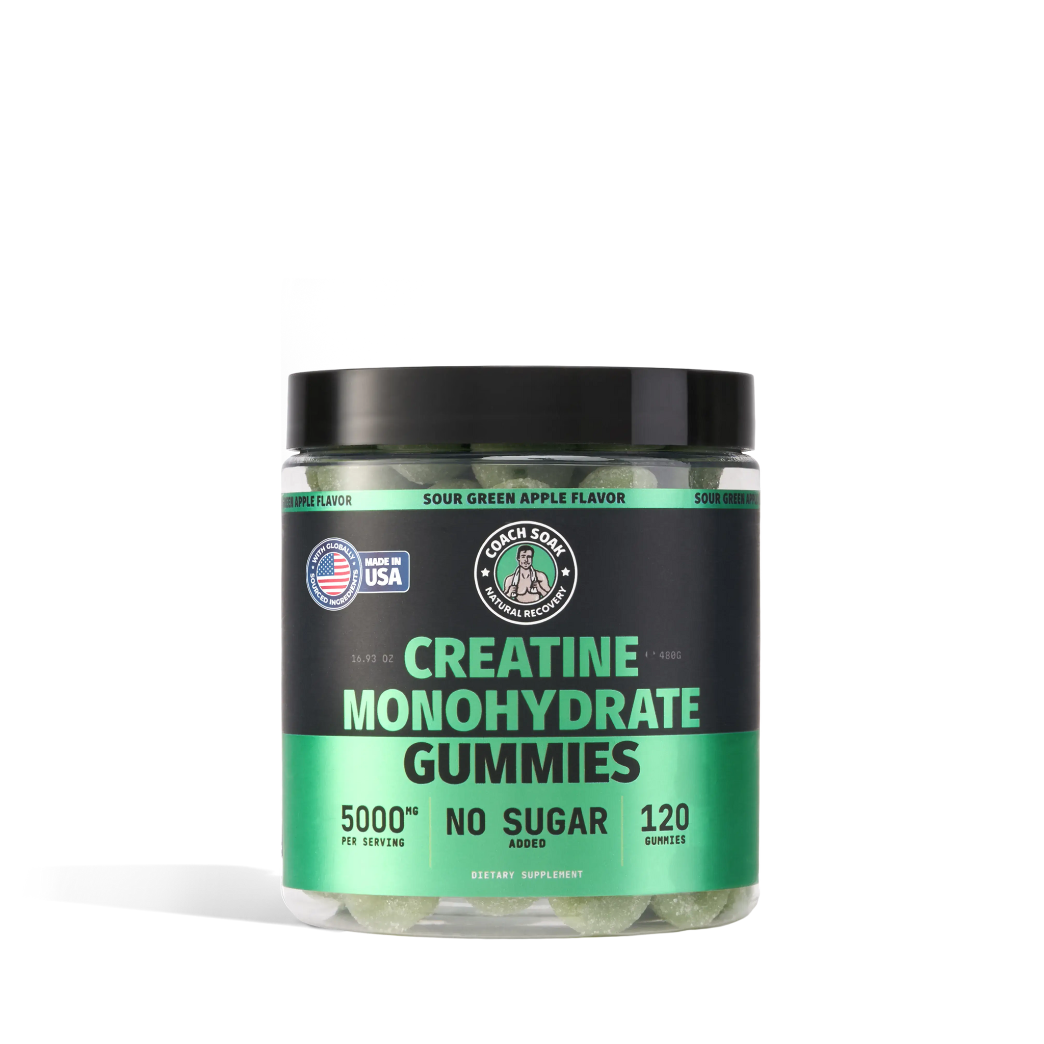 Creatine Monohydrate Gummies 5g | Sugar-Free | Coach Soak