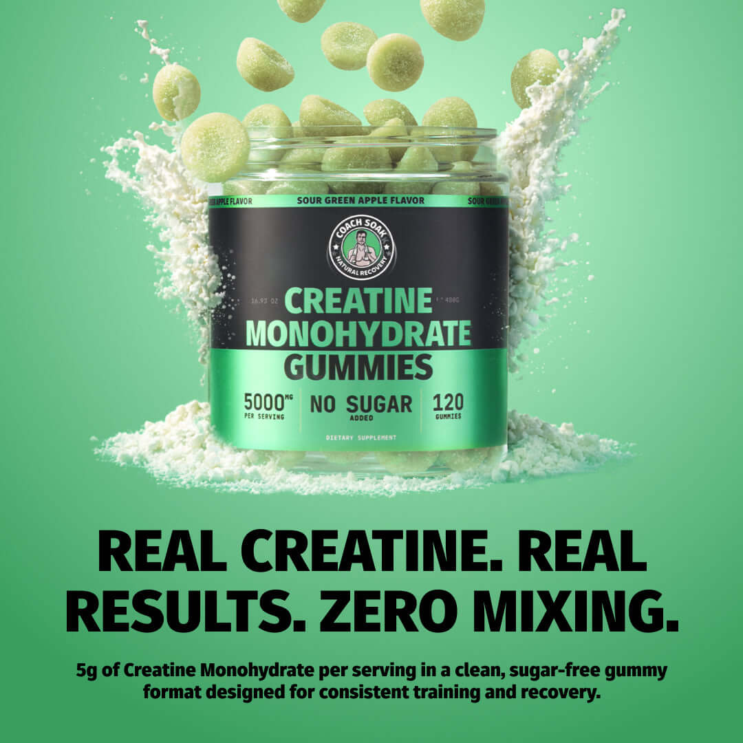 Creatine Monohydrate Gummies : Sour Apple Flavor - view 2 - Coach Soak