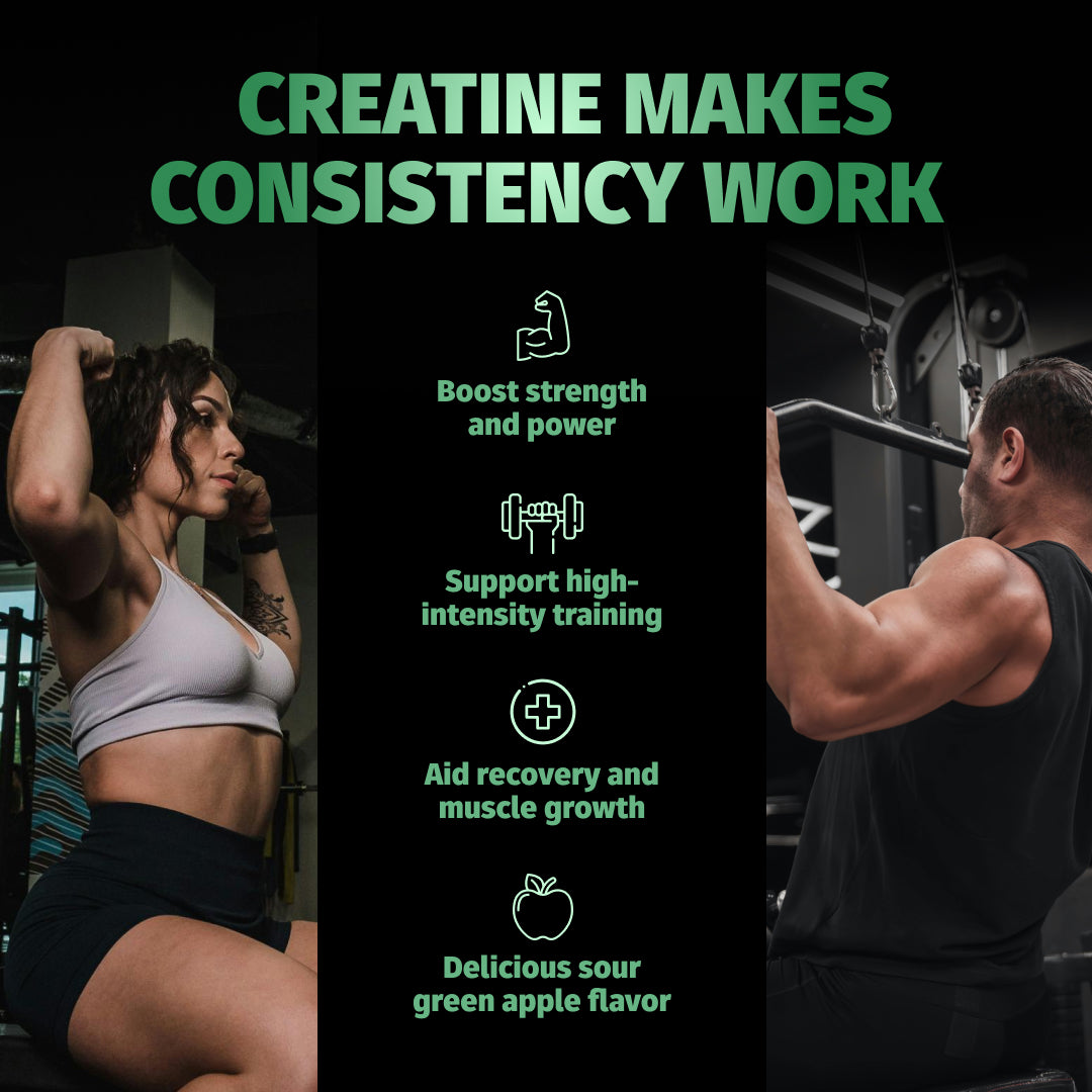 Creatine Monohydrate Gummies : Sour Apple Flavor