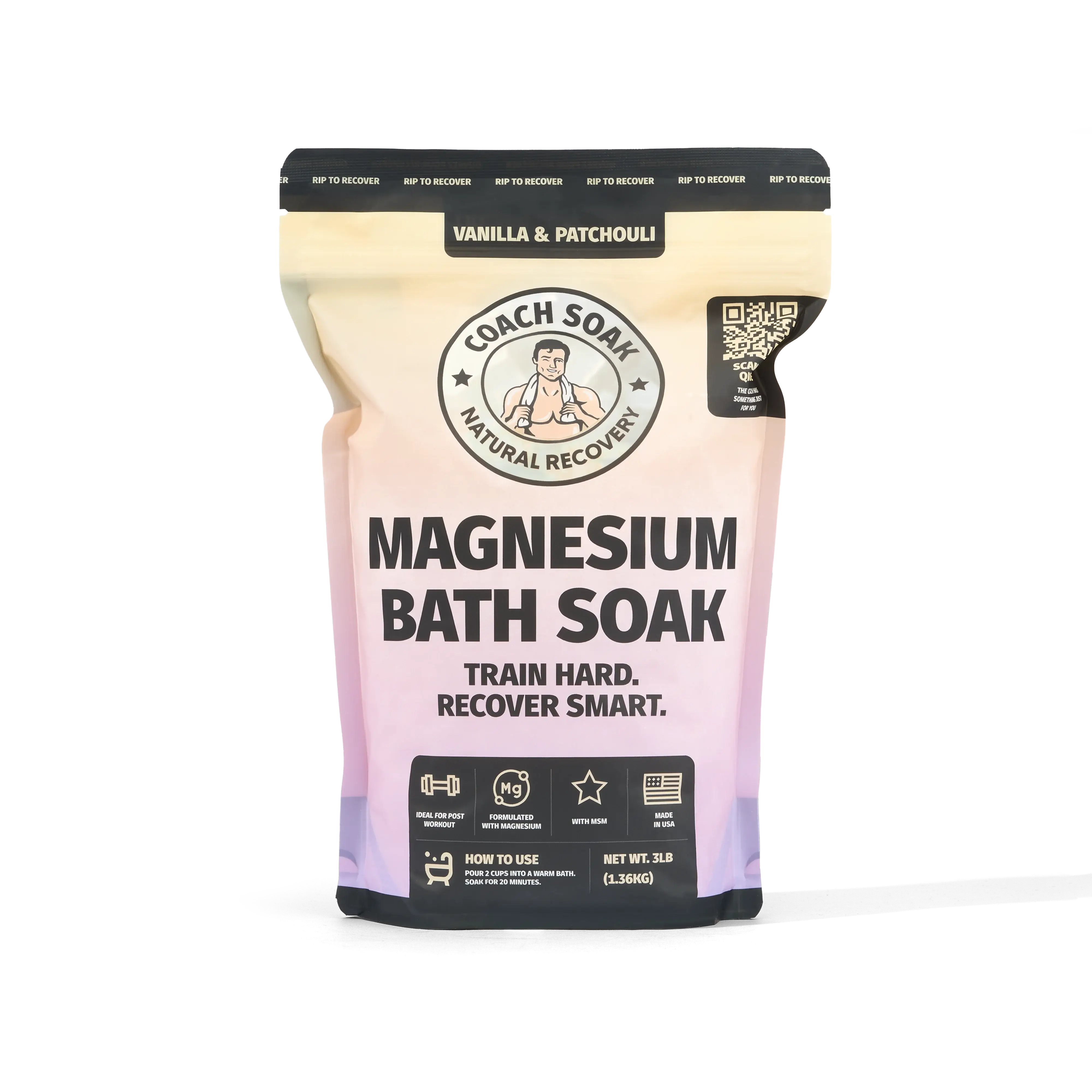 Coach Soak Magnesium Bath Soak – Vanilla & Patchouli with Vitamin C + MSM