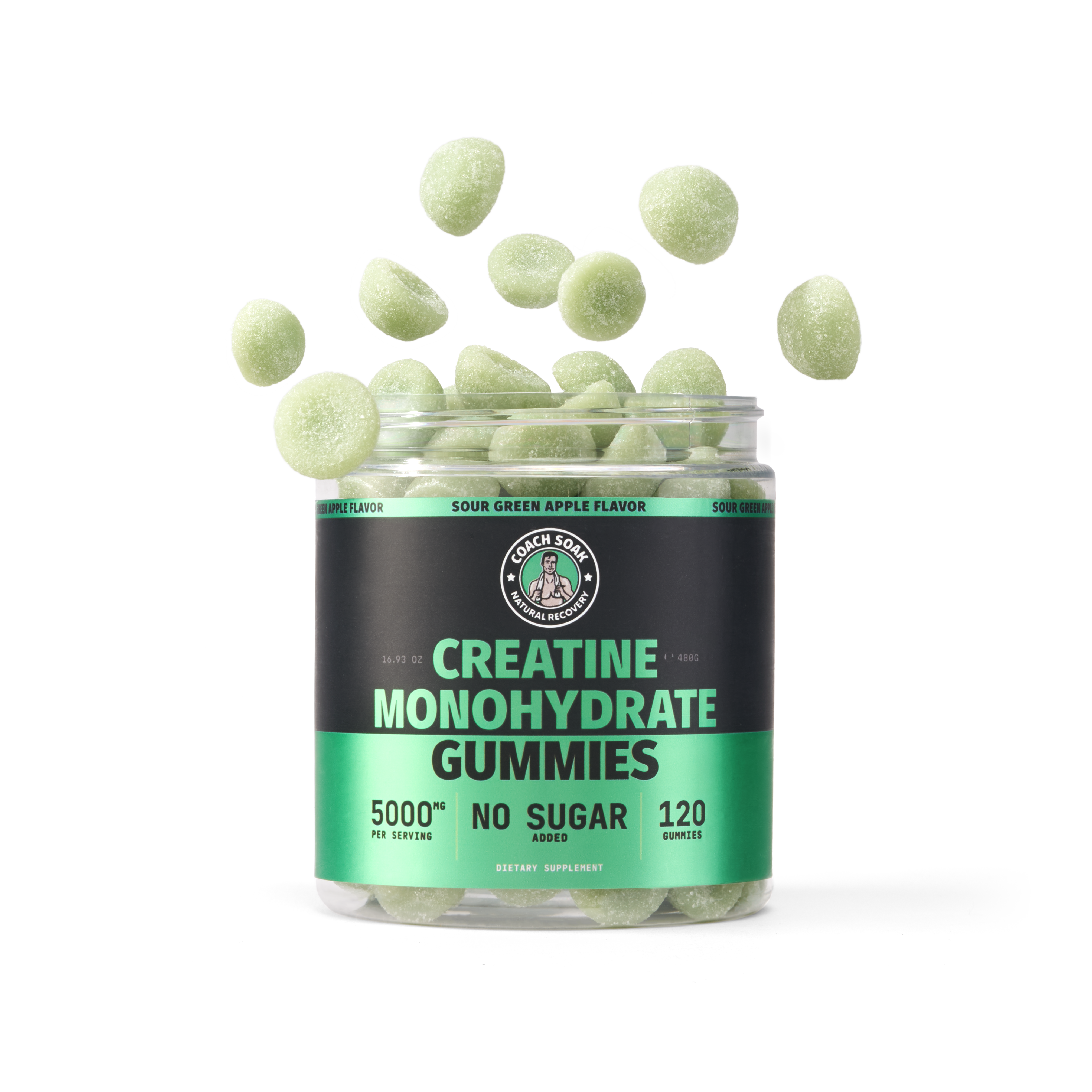 Creatine Monohydrate Gummies : Sour Apple Flavor