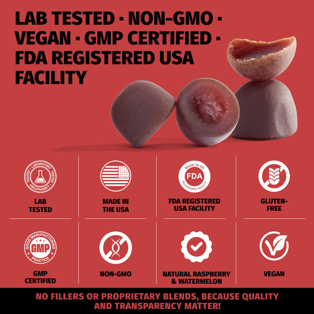 Shilajit Gummies 6-in-1 : Raspberry Watermelon Flavor