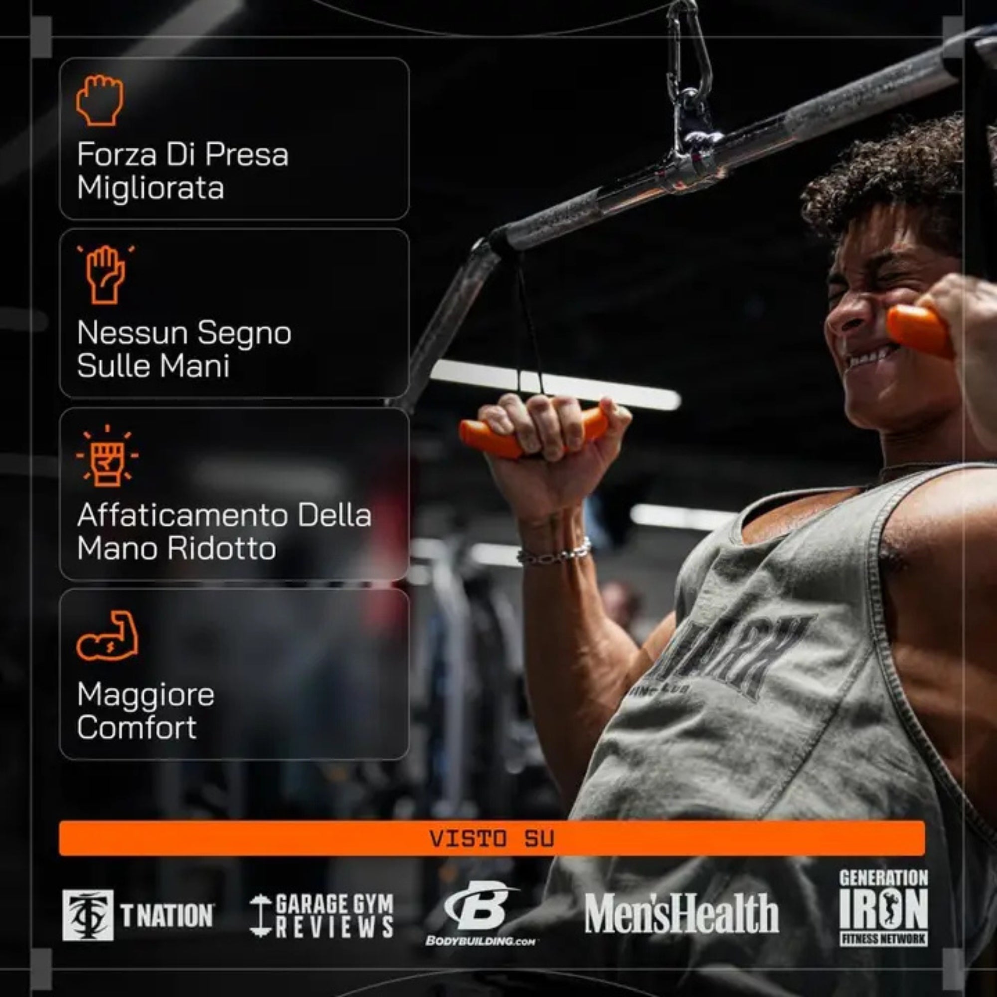 A90 Gym Grips | Ergonomic Handles for Pull-Ups, Rows & Deadlifts