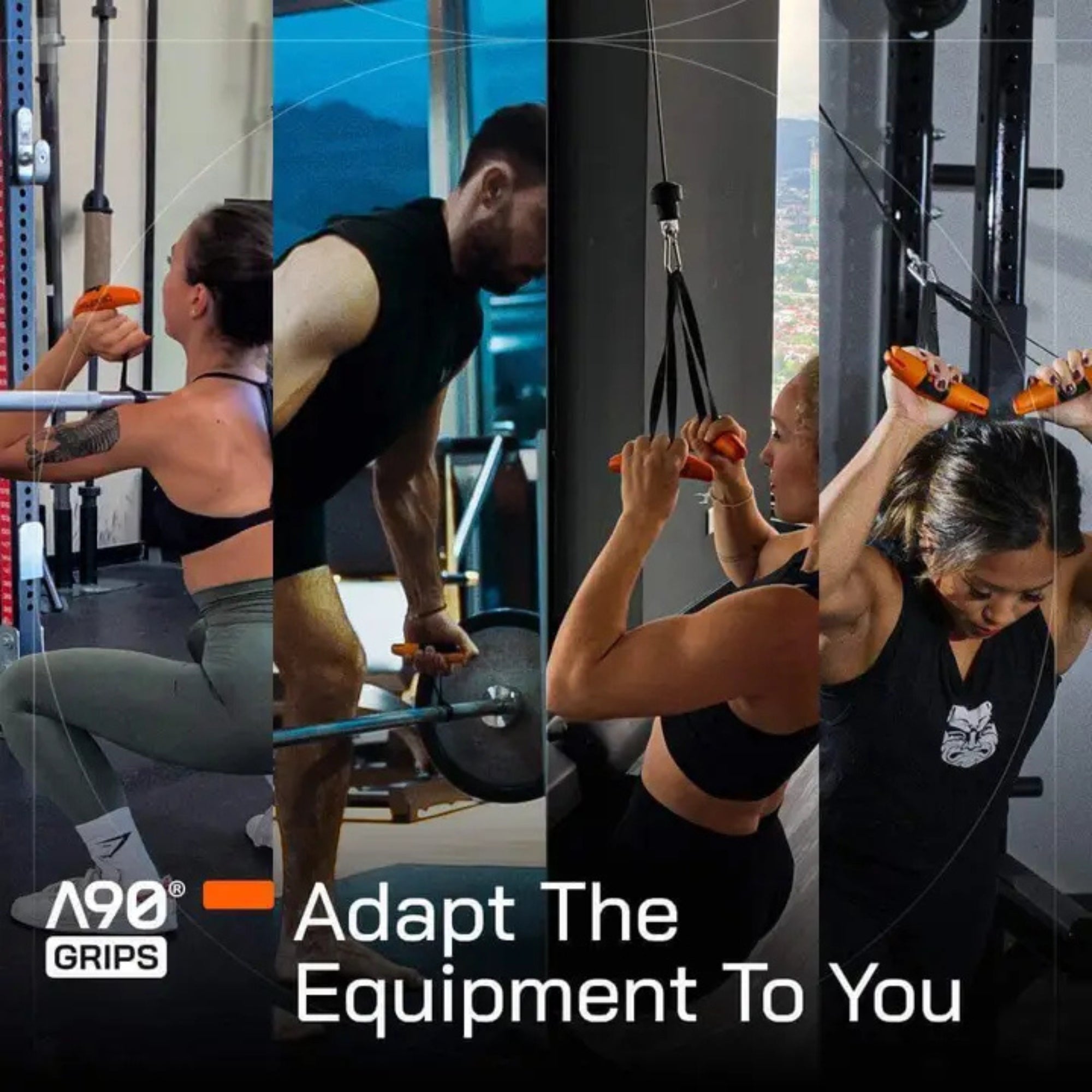 A90 Gym Grips | Ergonomic Handles for Pull-Ups, Rows & Deadlifts