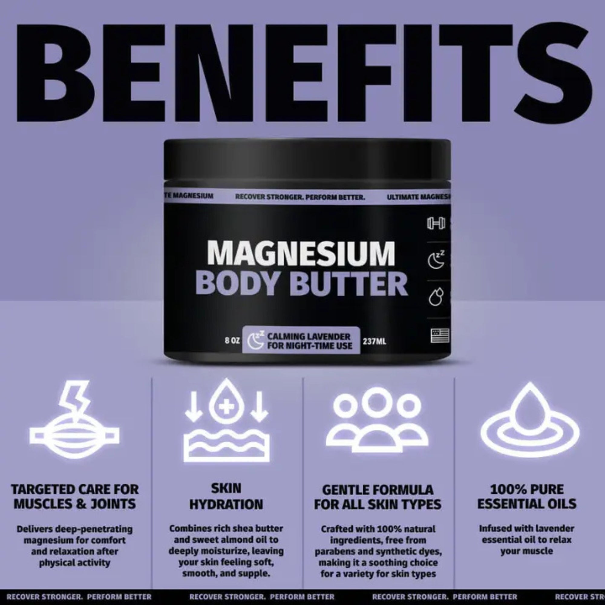 Magnesium Body Butter - Lavender | Hydrating Nighttime Body Care