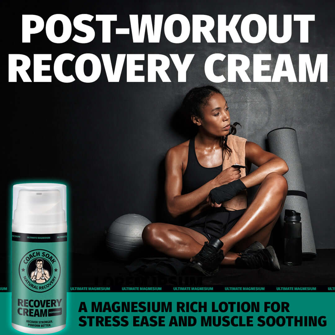 Peppermint Magnesium Recovery Cream for Muscle Relief | Coach Soak