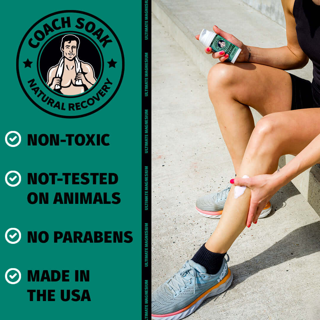Peppermint Magnesium Recovery Cream for Muscle Relief | Coach Soak