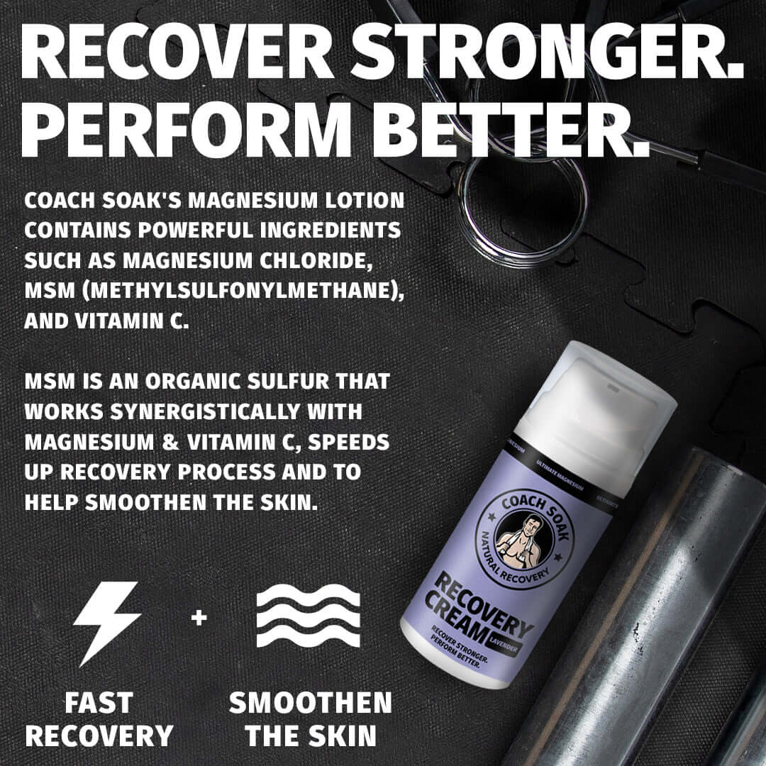 Lavender Magnesium Cream & Recovery Lotion | Coach Soak