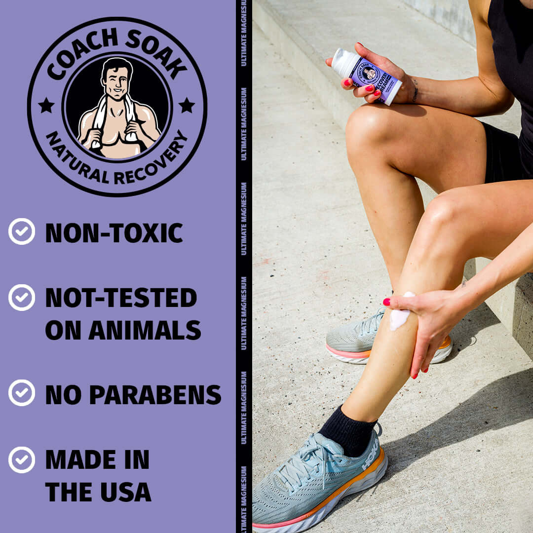 Lavender Magnesium Recovery Cream for Muscle Relief | Coach Soak