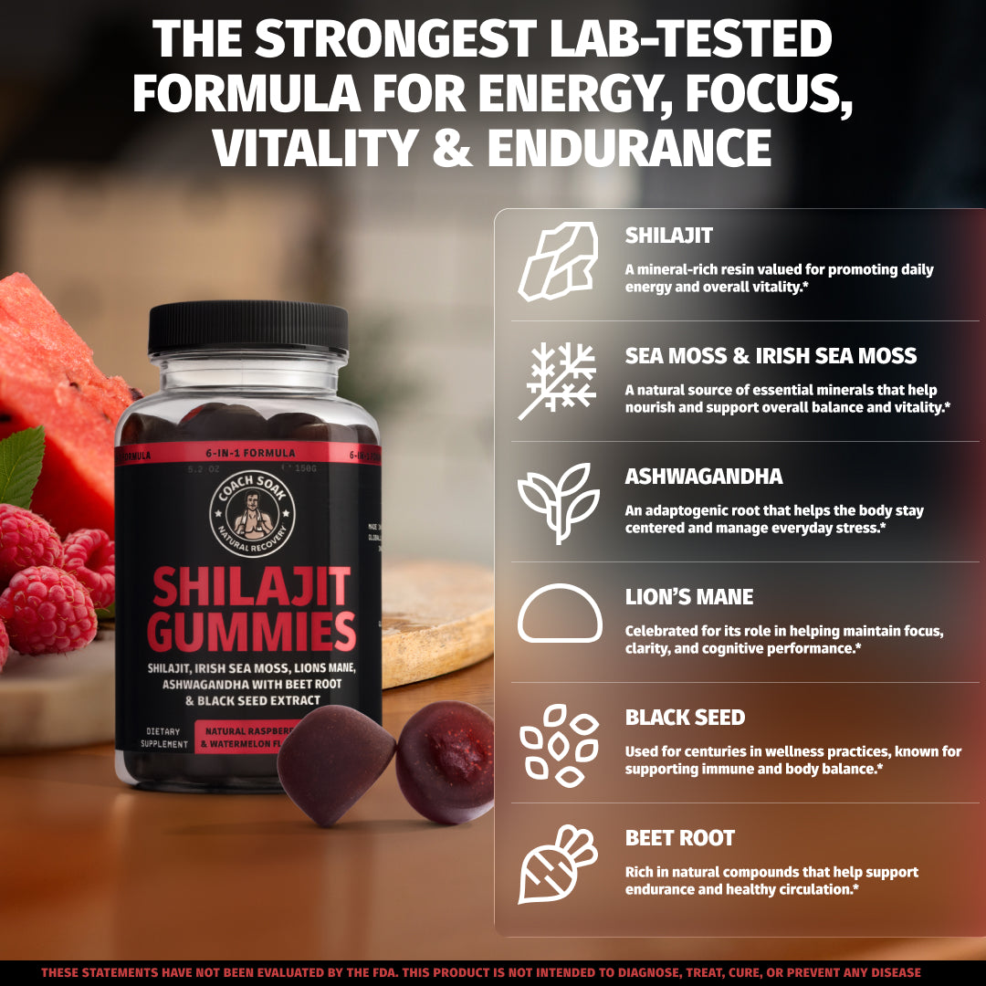 Shilajit Gummies 6-in-1 : Raspberry Watermelon Flavor